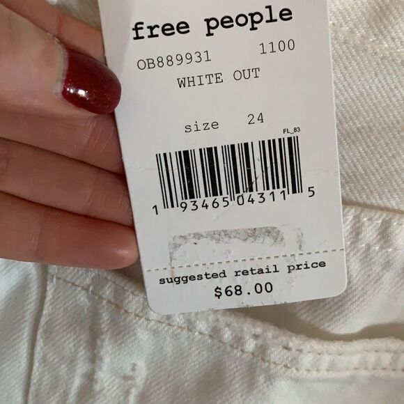 Free People Sophia White Denim Short - Picture 12 of 12